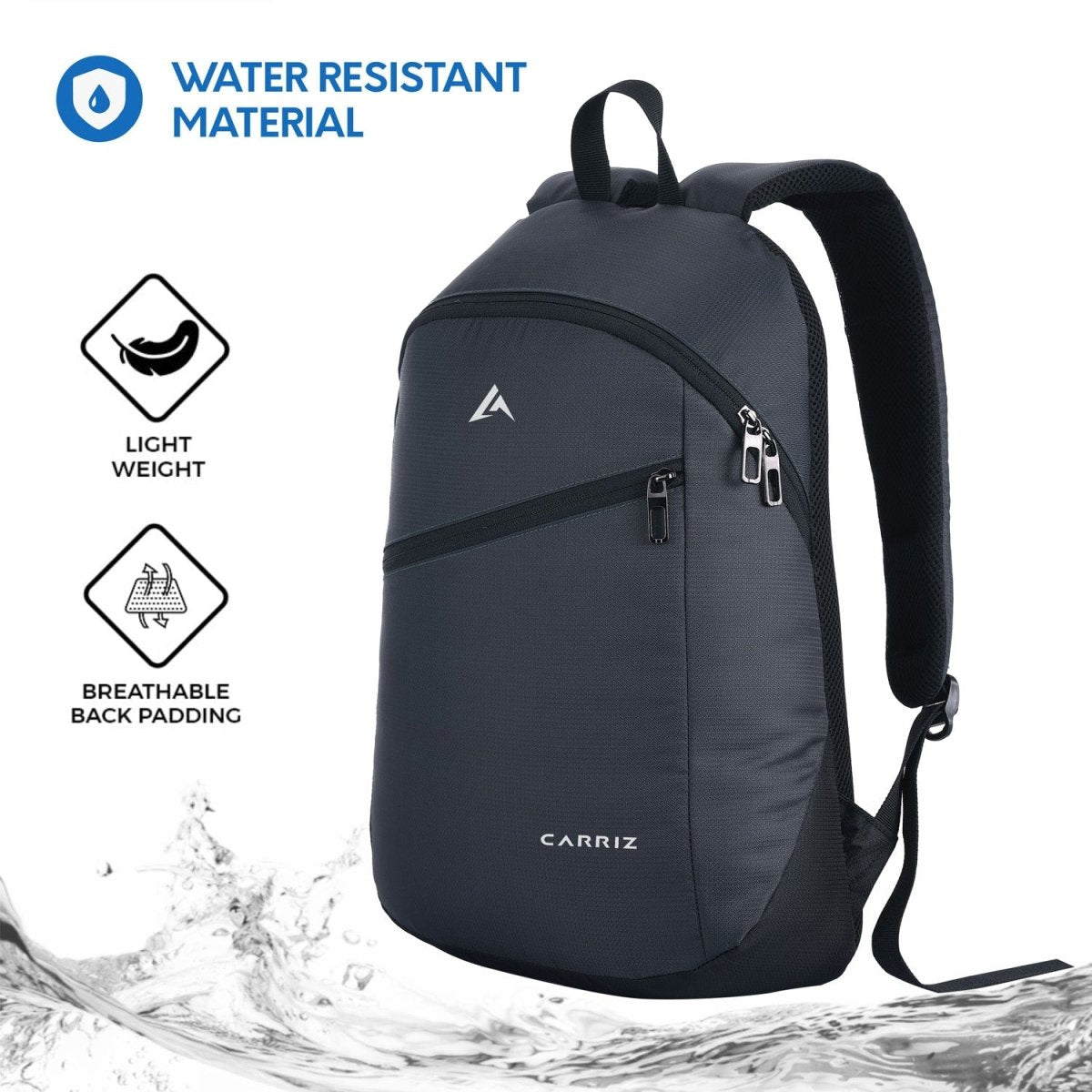 CARRIZ Casual Backpack - CB03 - GREY - TRAWOC