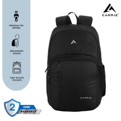 CARRIZ Casual Backpack - CB04 - BLACK - TRAWOC
