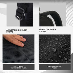 CARRIZ Casual Backpack - CB05 - BLACK - TRAWOC