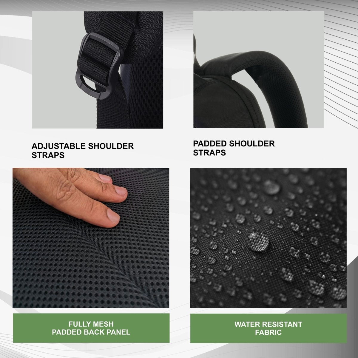 CARRIZ Casual Backpack - CB05 - GREEN - TRAWOC