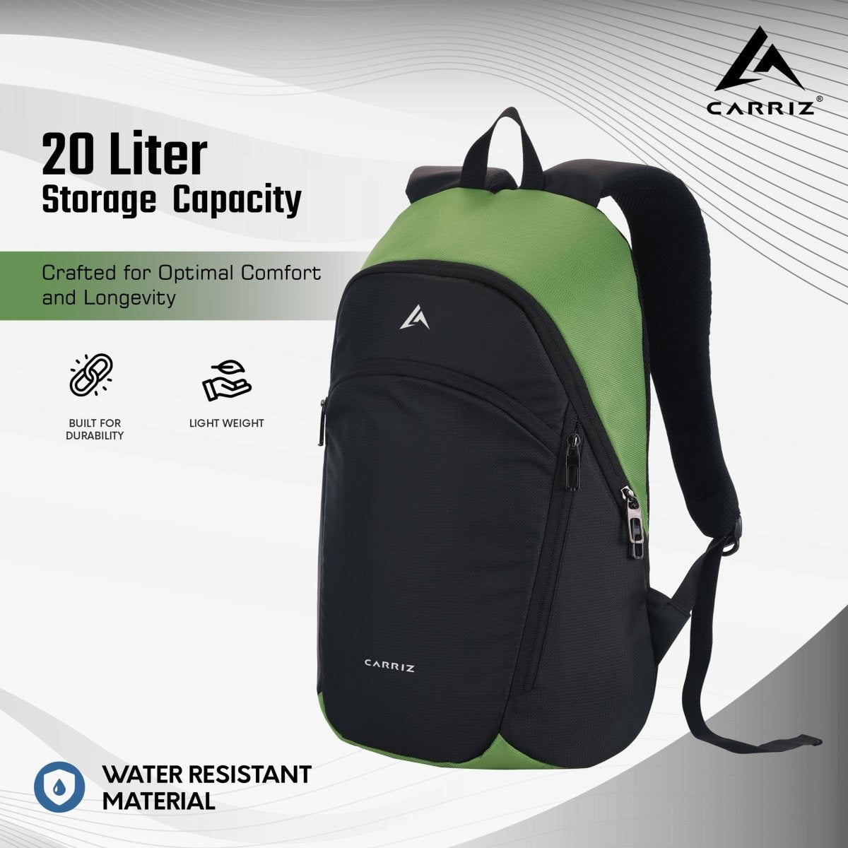 CARRIZ Casual Backpack - CB05 - GREEN - TRAWOC