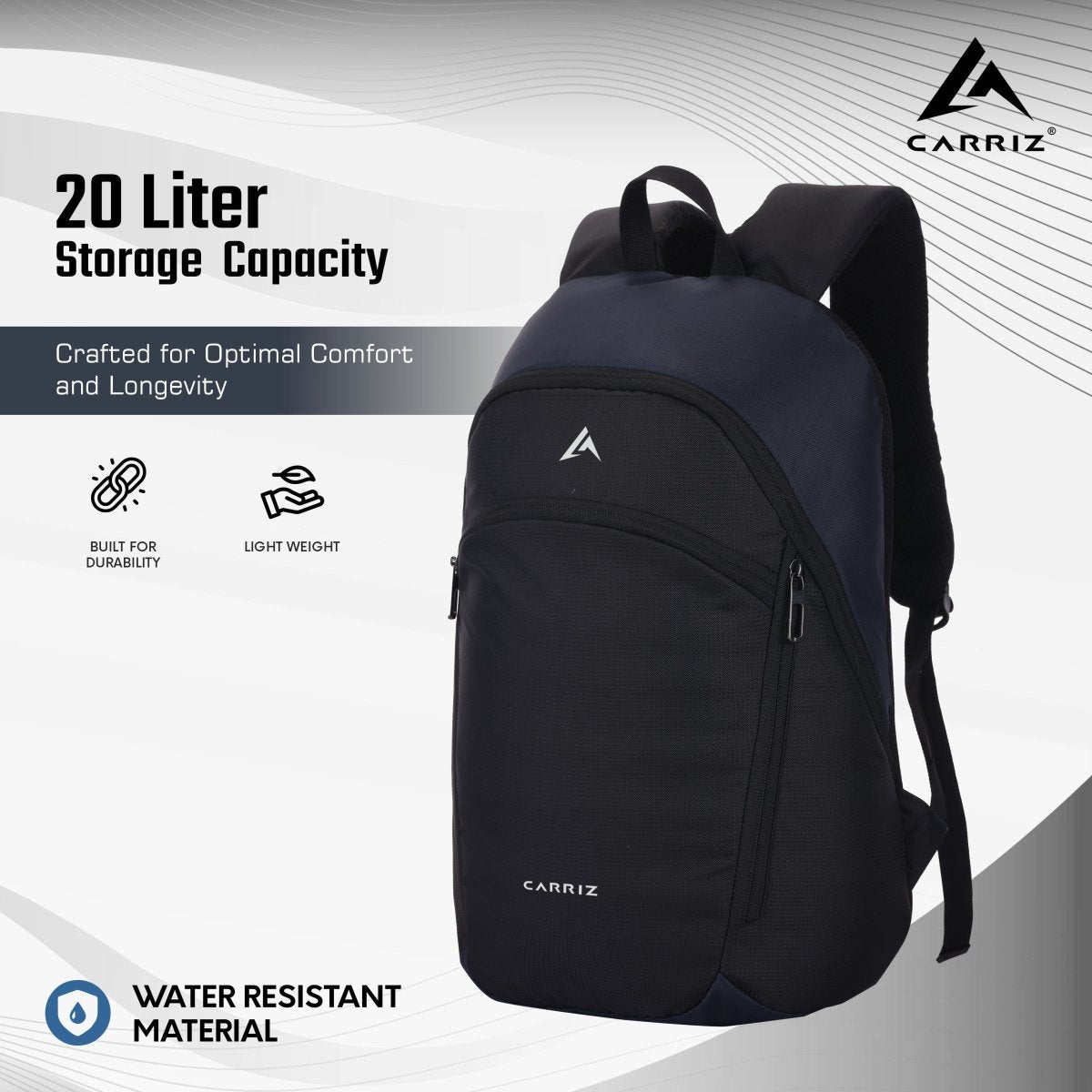 CARRIZ Casual Backpack - CB05 - INKBLUE - TRAWOC