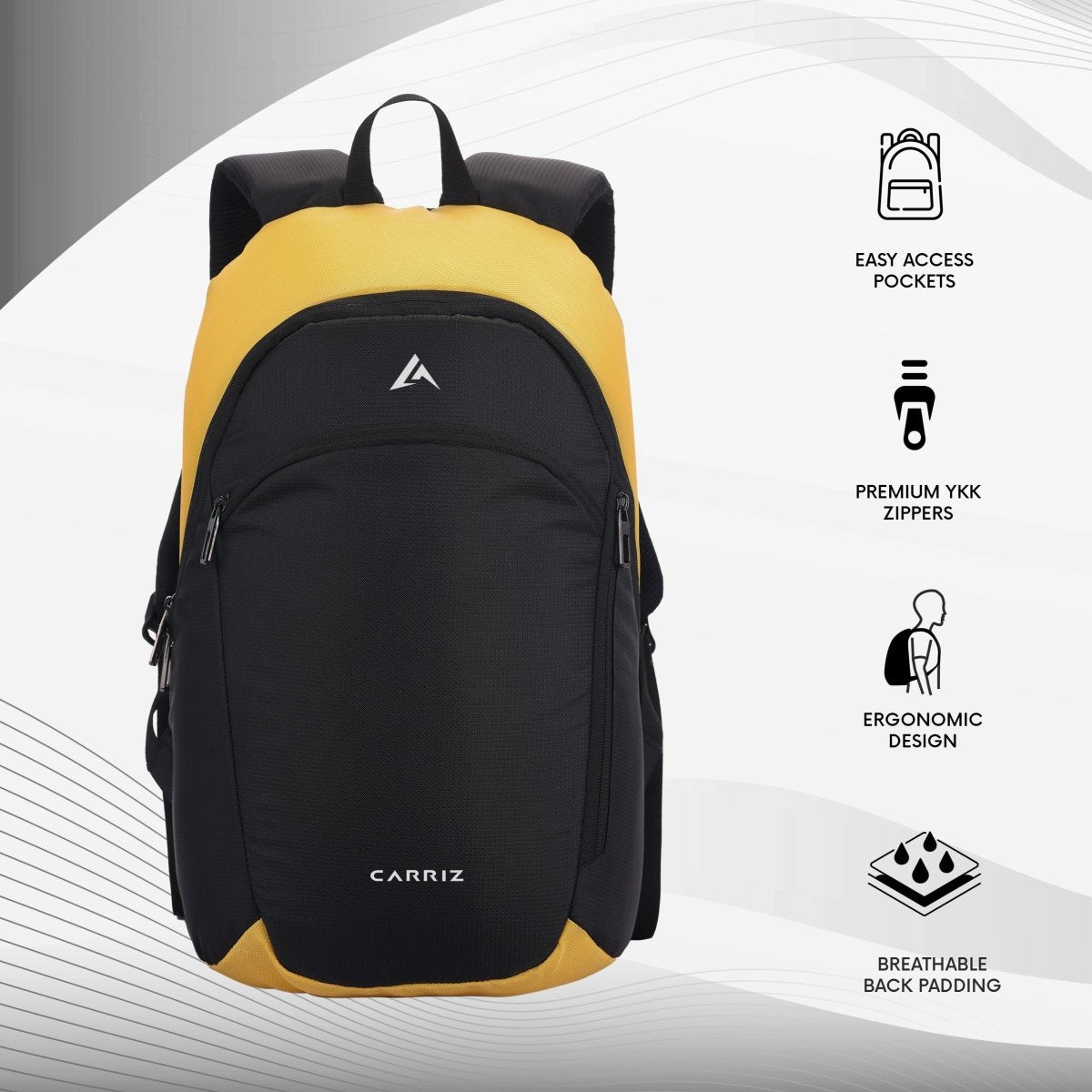 CARRIZ Casual Backpack - CB05 - YELLOW - TRAWOC