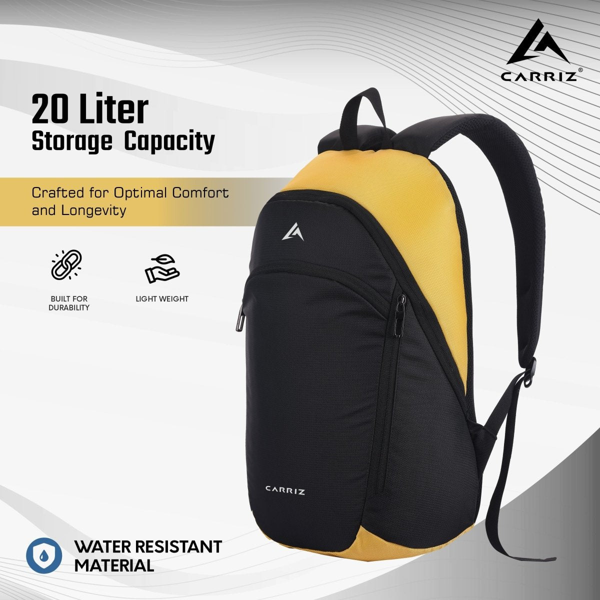 CARRIZ Casual Backpack - CB05 - YELLOW - TRAWOC
