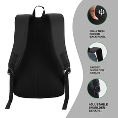 CARRIZ Casual Backpack - CB07 - BLACK - TRAWOC