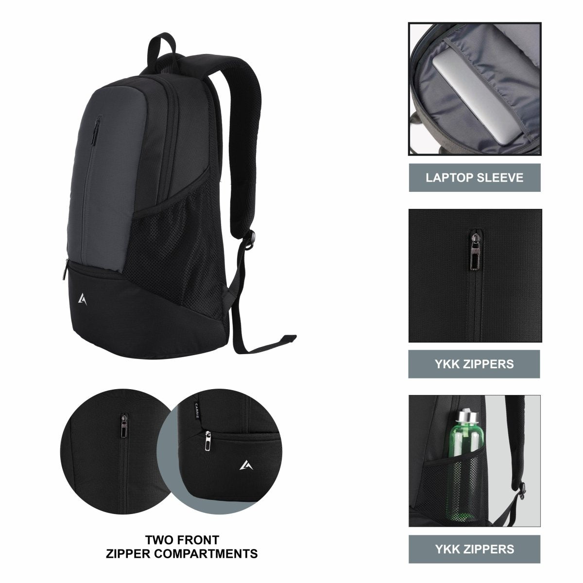 CARRIZ Casual Backpack - CB08 - GREY - TRAWOC