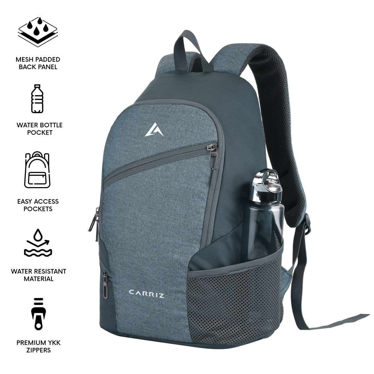 Carriz CB01 22L Casual Backpack - Grey (Clearance Sale) - TRAWOC