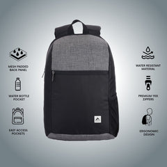 Carriz CB02 21L Casual Backpack - Ash Grey - TRAWOC
