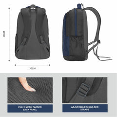 Carriz CPB02 26L Laptop Backpack - Grey - TRAWOC