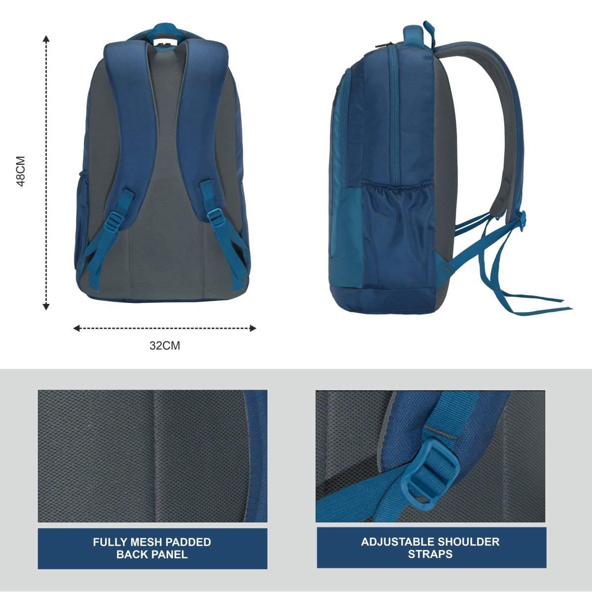 Carriz CPB02 26L Laptop Backpack - Navy Blue - TRAWOC