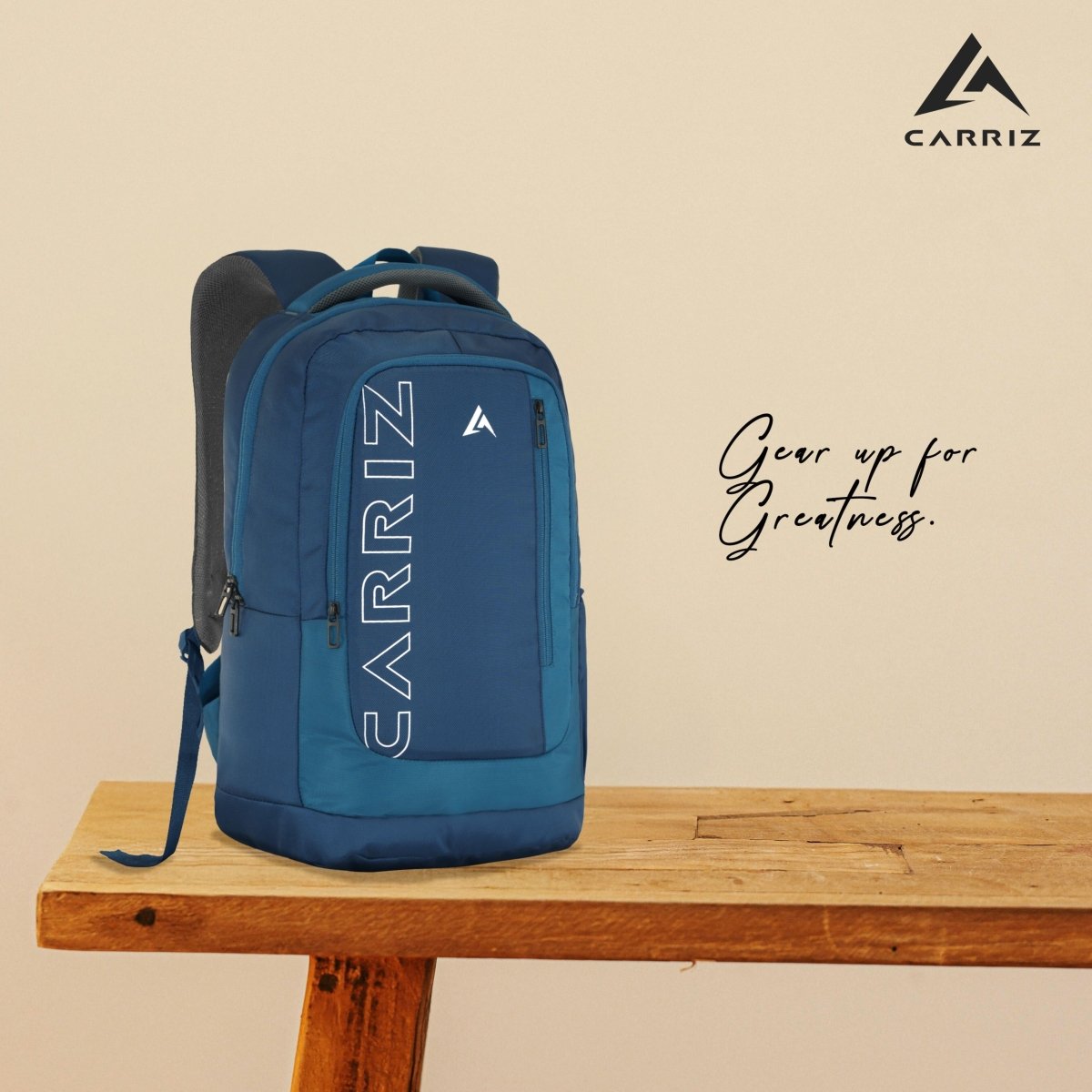 Carriz CPB02 26L Laptop Backpack - Navy Blue - TRAWOC