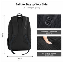 Carriz CPB03 25L Laptop Backpack - Black - TRAWOC