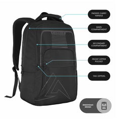 Carriz CPB03 25L Laptop Backpack - Black - TRAWOC