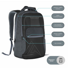 Carriz CPB03 25L Laptop Backpack - Grey - TRAWOC