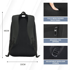 Carriz CPB06 25L Laptop Backpack - Black - TRAWOC