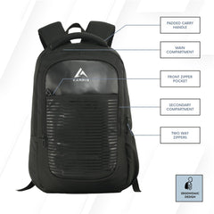 Carriz CPB06 25L Laptop Backpack - Black - TRAWOC