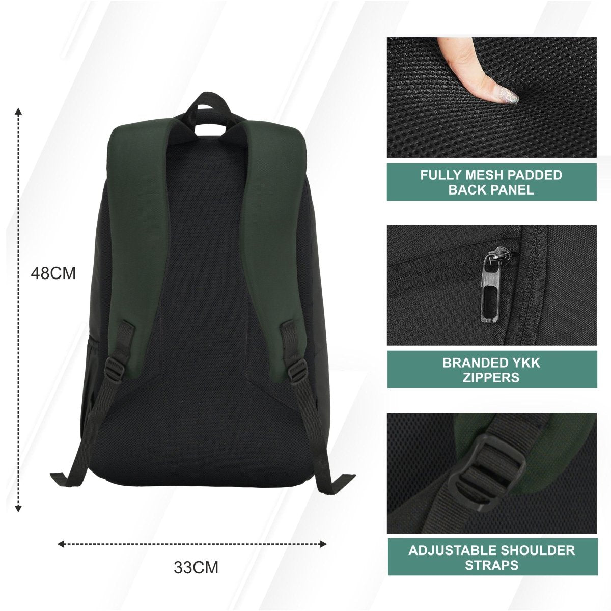 Carriz CPB06 25L Laptop Backpack - Green - TRAWOC