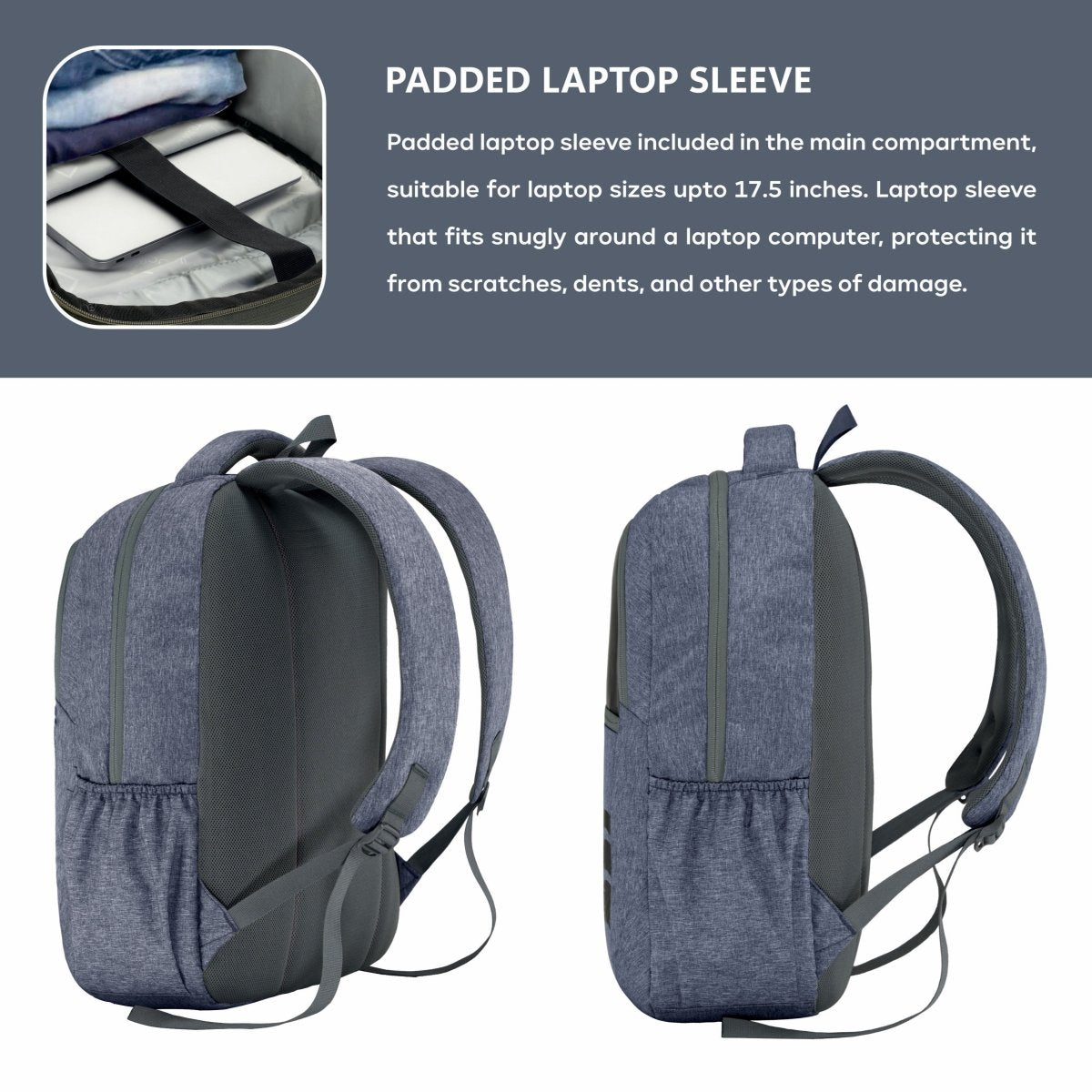 Carriz CPB07 29L Laptop Backpack - Ash Blue - TRAWOC