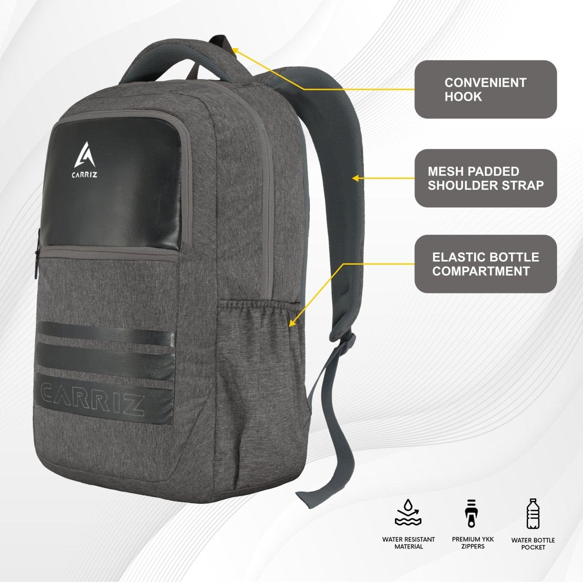 Carriz CPB07 29L Laptop Backpack - Brown - TRAWOC