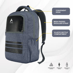 Carriz CPB07 29L Laptop Backpack - Navy Blue - TRAWOC