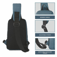 CARRIZ Outdoor Sling Bag | Crossbody & Shoulder Bag for Men | Water Resistant Travel & Hiking Daypack | 2 - Year Warranty (CRB02) - Teal (Clearance sale) - TRAWOC