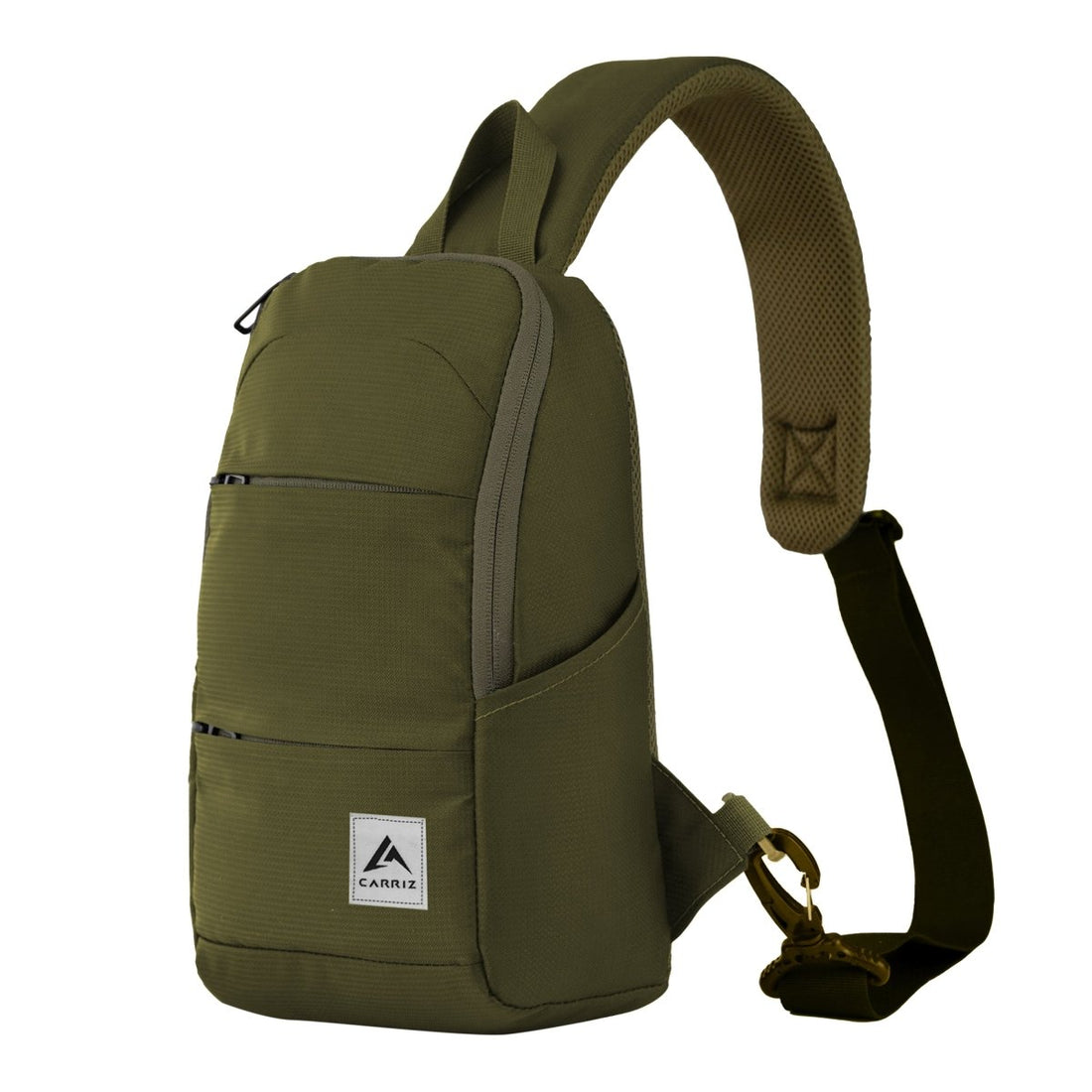 CARRIZ Versatile Sling Bag | Crossbody Travel & Hiking Daypack for Men & Women | Water Resistant | 2-Year Warranty (CRB01) - Olive Green