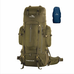 EXPEDITION 80L Rucksack with shoe compartment & Rain Cover - Olivegreen (Clearance Sale) - TRAWOC