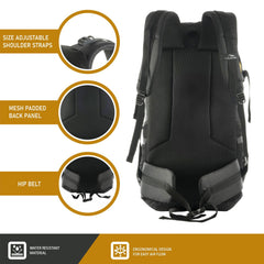 ALPHA 50 L  Water Resistant Daypack Bag for Cycling, trekking - Yellow