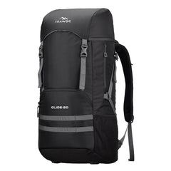 Glide 50 L Backpack featuring Water - Resistant Fabric & Lightweight Build – Black - TRAWOC