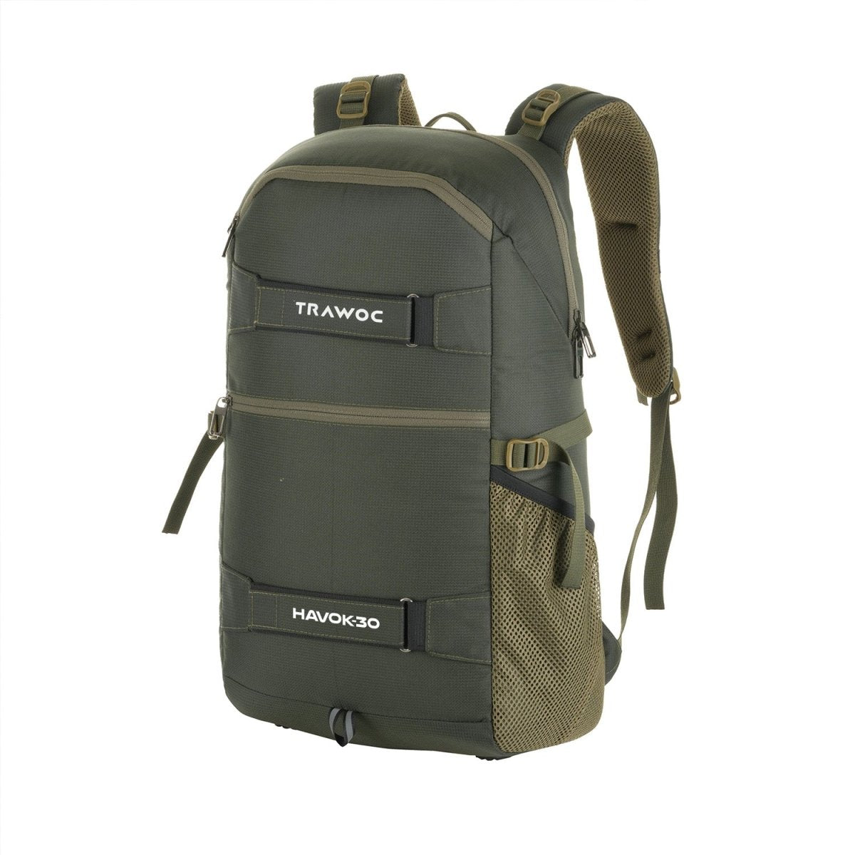 HAVOK 30L Unisex Laptop Backpack Ideal Travelling Casual use - Olivegreen - TRAWOC