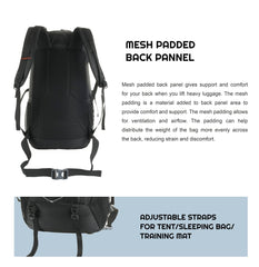 INFERNO 40 L Laptop Backpack for Men and Women Casual Bag for Regular Travelling - Black - TRAWOC