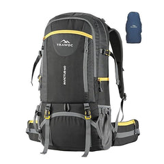 INVICTUS 60L Travel Backpack Hiking Bag for Men & Women with Rain Cover - Grey - TRAWOC