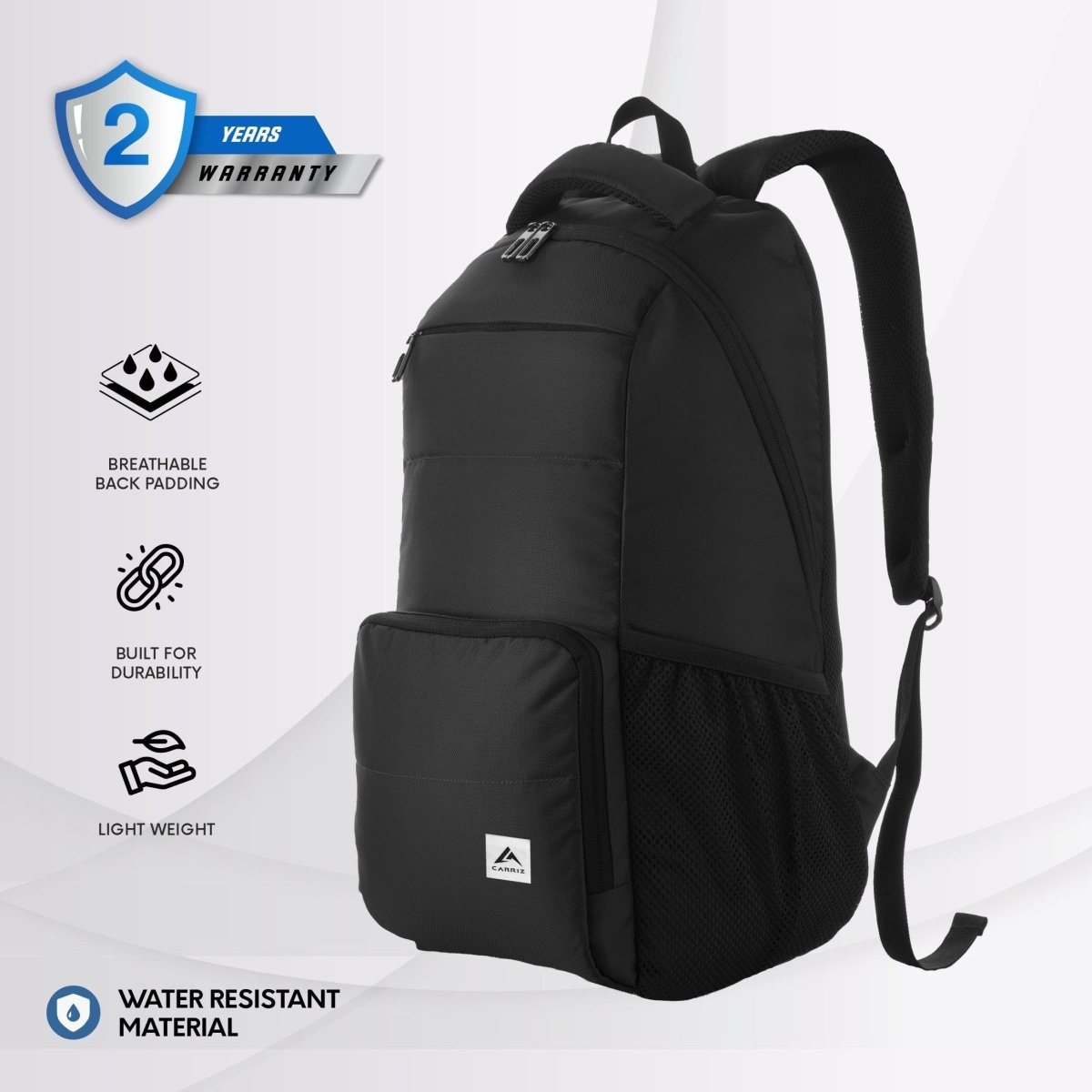 LB02 25L Laptop Backpack - Black - TRAWOC