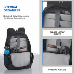 LB03 18L Laptop Backpack - Black (Clearance Sale) - TRAWOC
