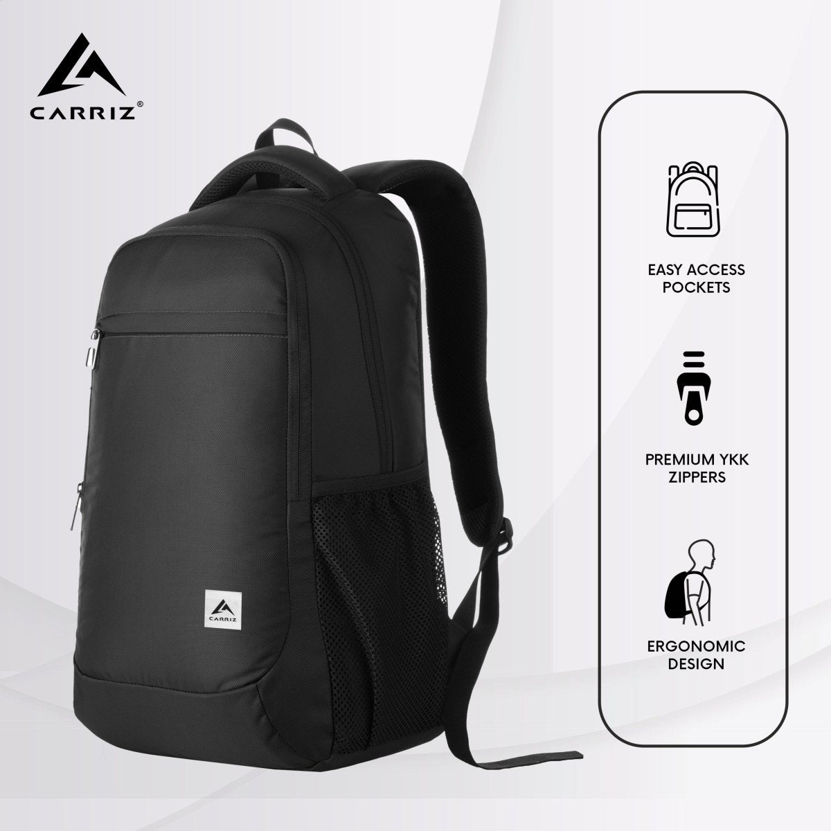 LB03 18L Laptop Backpack - Black (Clearance Sale) - TRAWOC