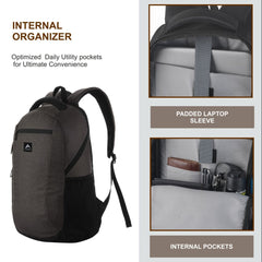 LB04 27L Laptop Backpack - Brown (Clearance sale) - TRAWOC