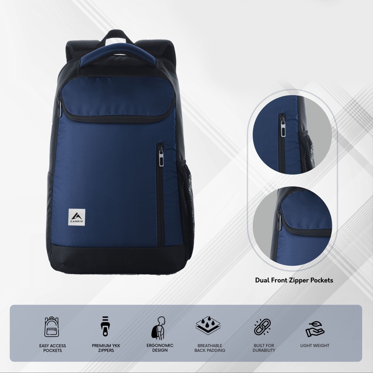 LB07 20L Laptop Backpack Navy Blue (Clearance sale) - TRAWOC