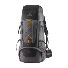 Omega 60 L Backpack with Lightweight Build & with Ergonomic Shoulder Strap - Black