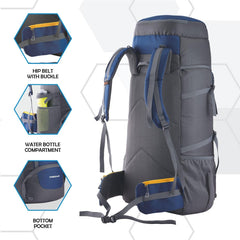 Omega 60 L Backpack with Lightweight Build & with Ergonomic Shoulder Straps - Navyblue(clearance sale) - TRAWOC