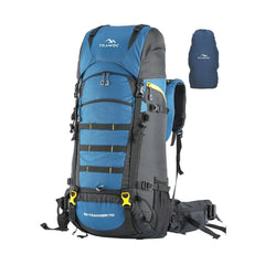 Skyranger 70 L Rucksack for Hiking & Travel with Ergonomic Shoulder Straps & Internal metal frame - English Blue - TRAWOC