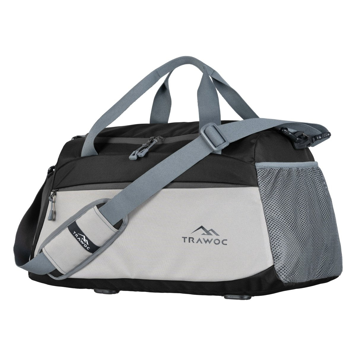 TMPB01 - 40L Duffle Bag, Travel Weekender Bag for men & women with Shoe Compartment, Water - Resistant - Black - TRAWOC