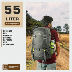 BLAZE 55 L Travel Backpack Daypack for Camping Hiking Trekking -grey
