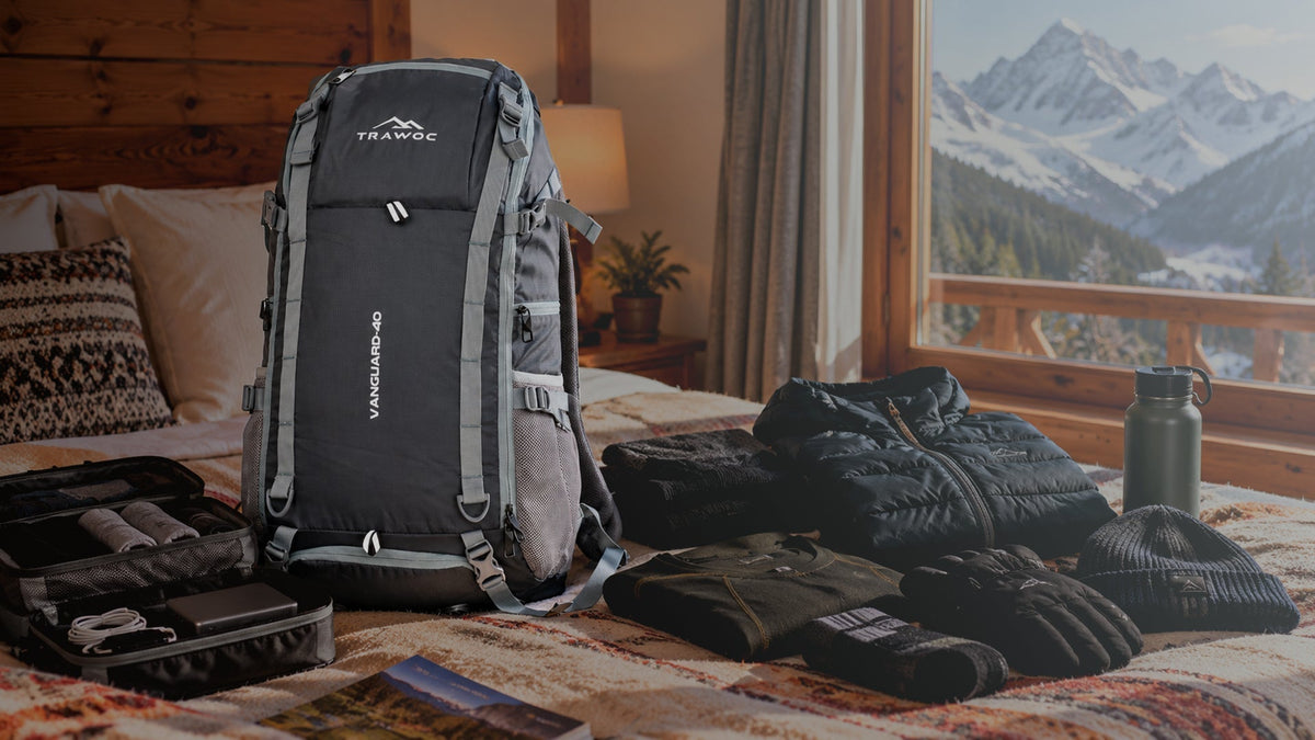 What to wear in Manali in winter for men and women, with a Trawoc backpack