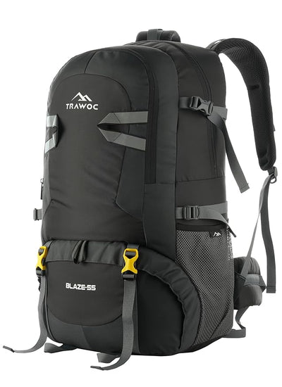 BLAZE 55 L Travel Backpack Daypack  for Camping Hiking Trekking -Black