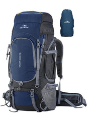 Valor Max 75 L Backpack with Ergonomic Shoulder Straps & Shoe Compartment - Navy Blue