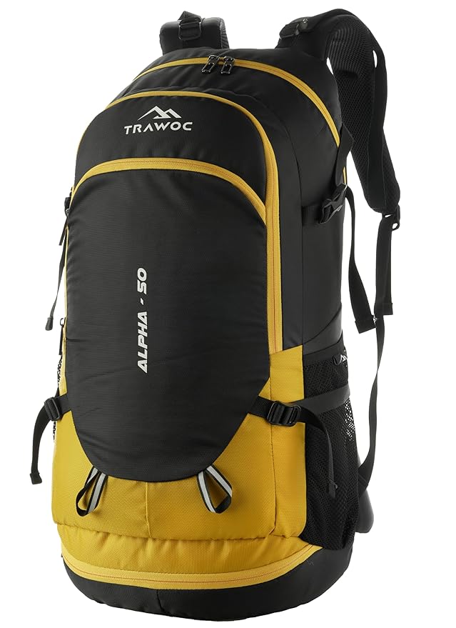 ALPHA 50 L  Water Resistant Daypack Bag for Cycling, trekking - Yellow