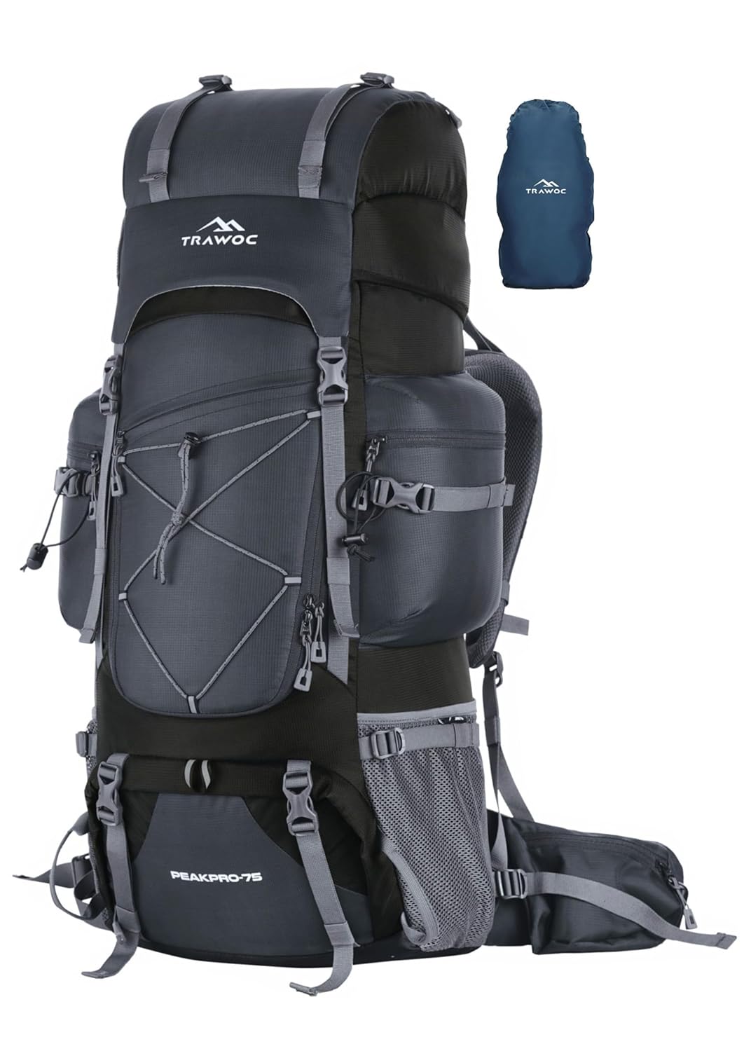 Peakpro 75 L Backpack featuring with Laptop Compartment & with Shoe Compartment – Grey