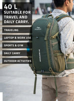VANGUARD 40 L Laptop Bag with Rain Cover & Shoe Compartment - Olive Green