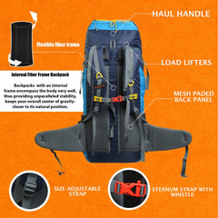 CLIFFHIKER-65 Rucksack - Skyblue (Clearance Sale)