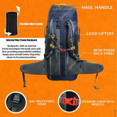 CLIFFHIKER-65 Rucksack - Grey